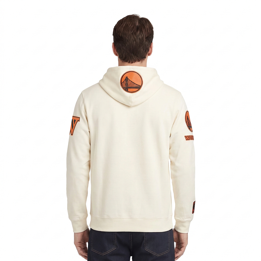 NBA GOLDEN STATE WARRIORS NBA TONAL MEN'S DK PO HOODIE (EGGSHELL)