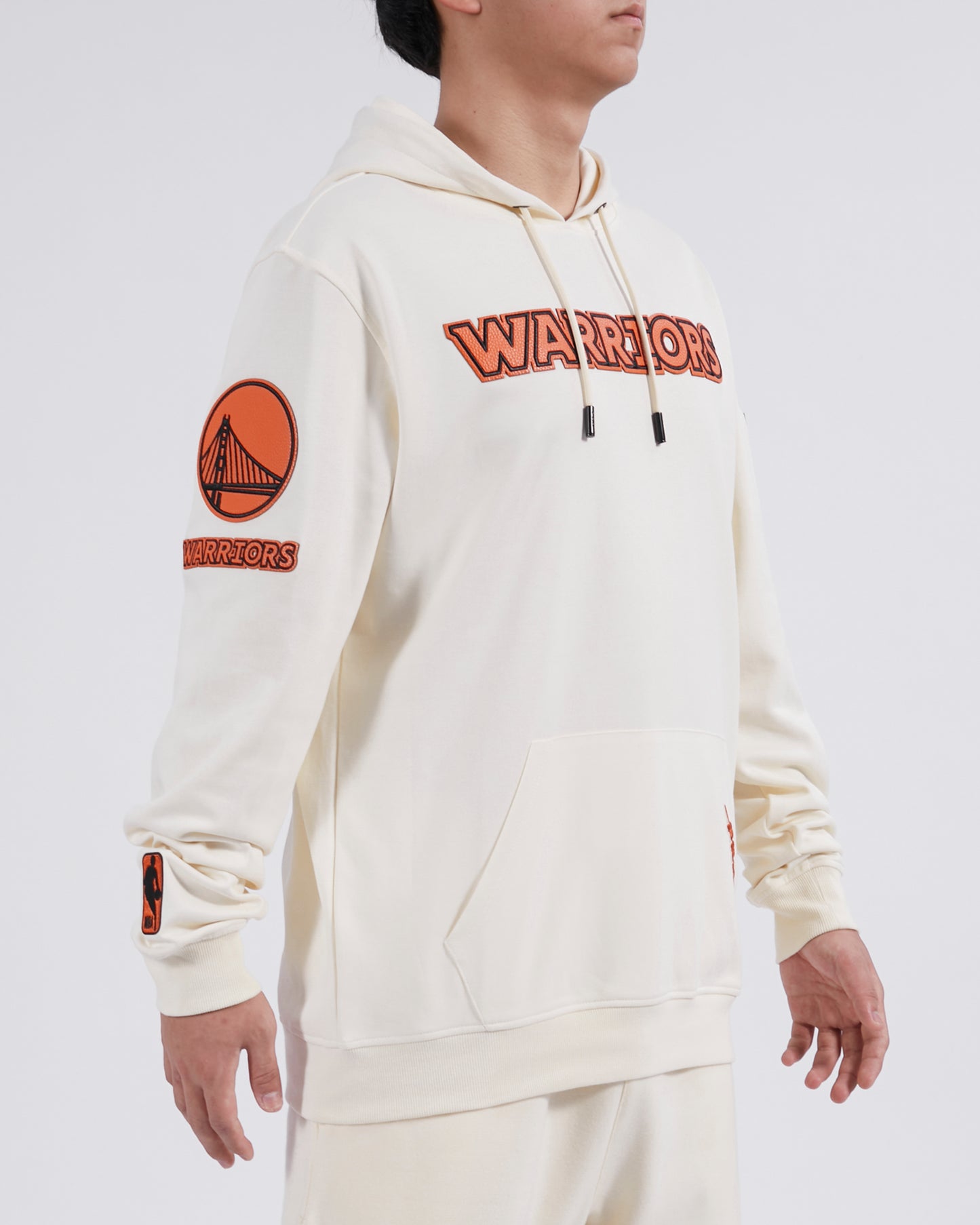 NBA GOLDEN STATE WARRIORS NBA TONAL MEN'S DK PO HOODIE (EGGSHELL)