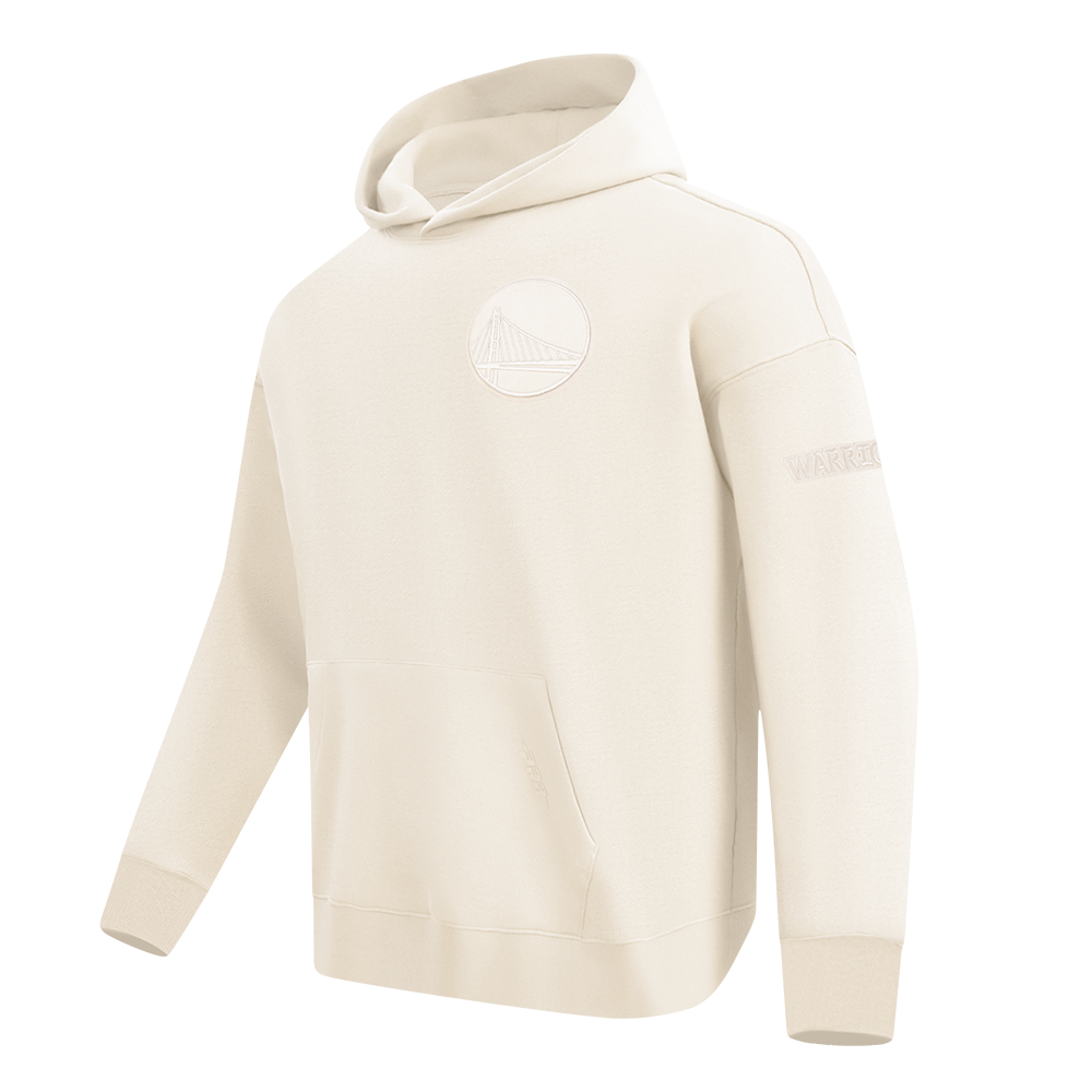 GOLDEN STATE WARRIORS NEUTRAL MEN'S DROP SHOULDER FLC PO HOODIE (EGGSHELL)