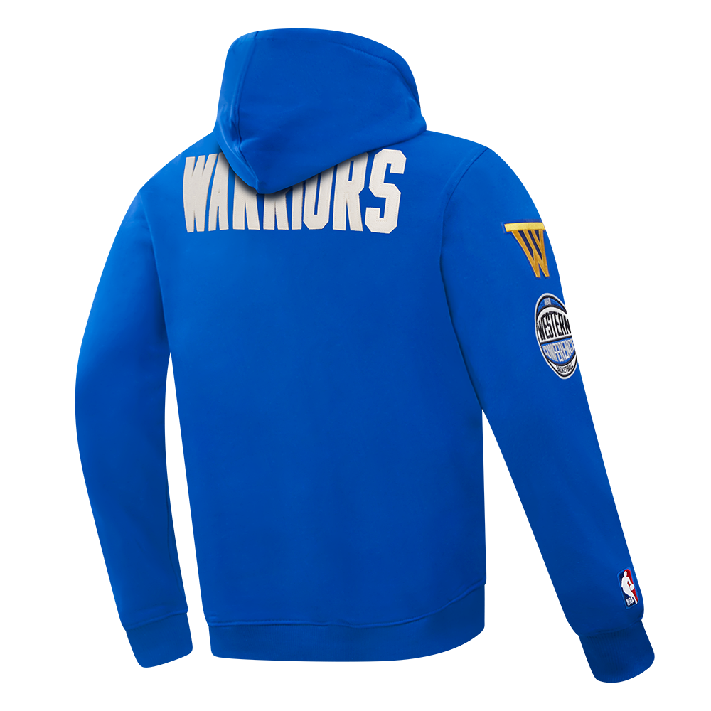 NBA GOLDEN STATE WARRIORS MODERN ORIGINALS MEN'S FLC PO HOODIE (ROYAL BLUE)