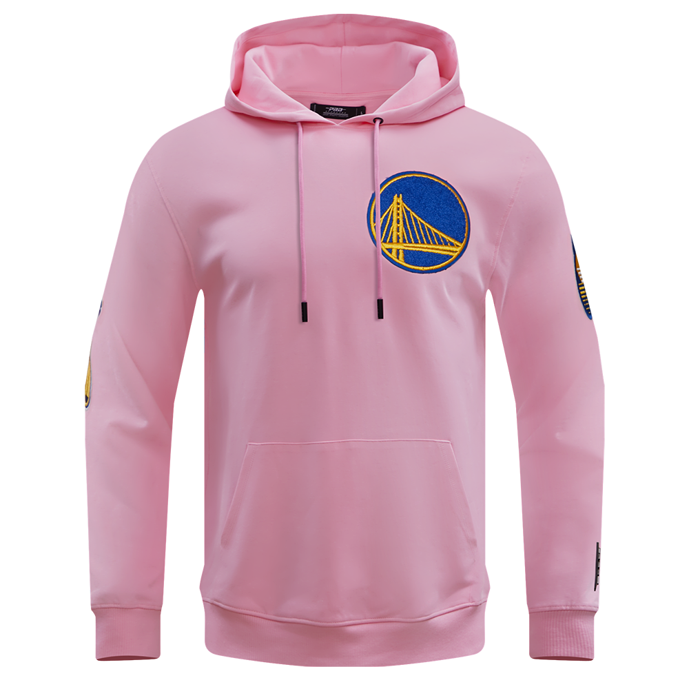 NBA GOLDEN STATE WARRIORS CLASSIC CHENILLE MEN S PO HOODIE PINK