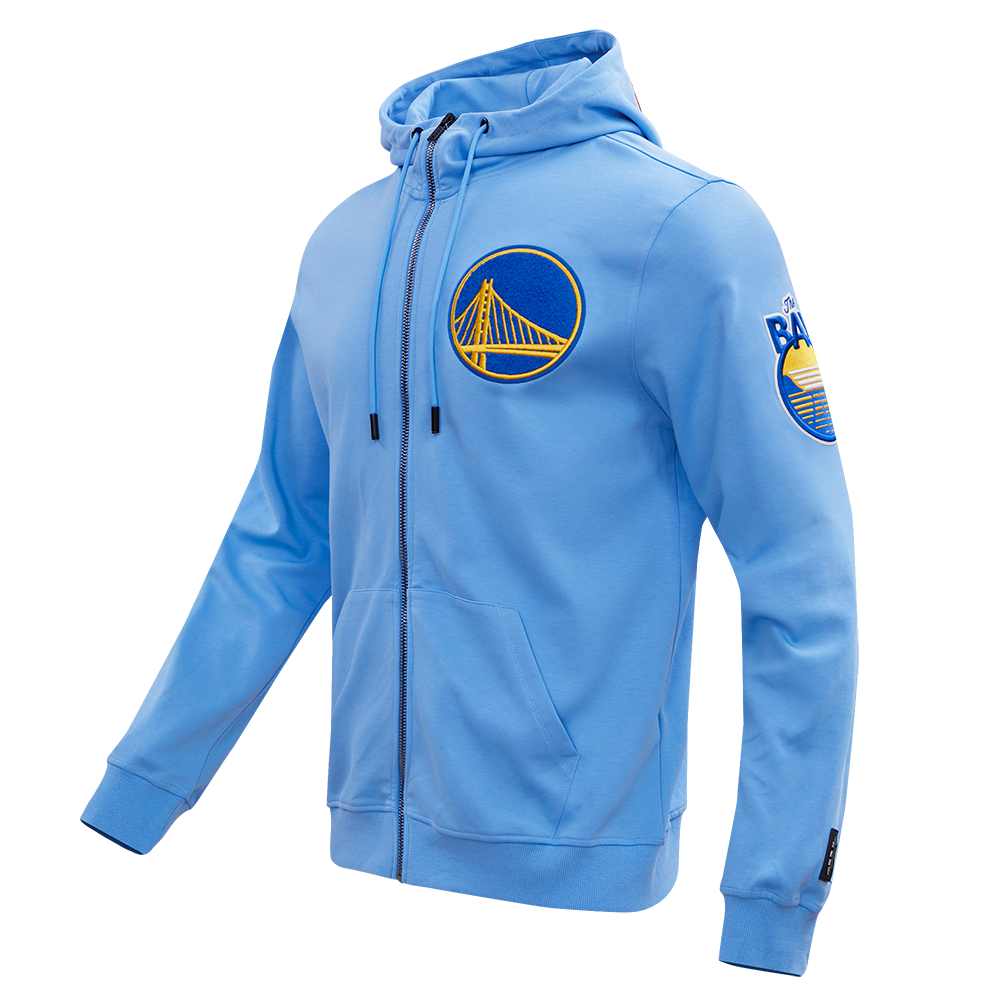 NBA GOLDEN STATE WARRIORS CLASSIC CHENILLE MEN S FZ PO HOODIE UNIVERS Pro Standard