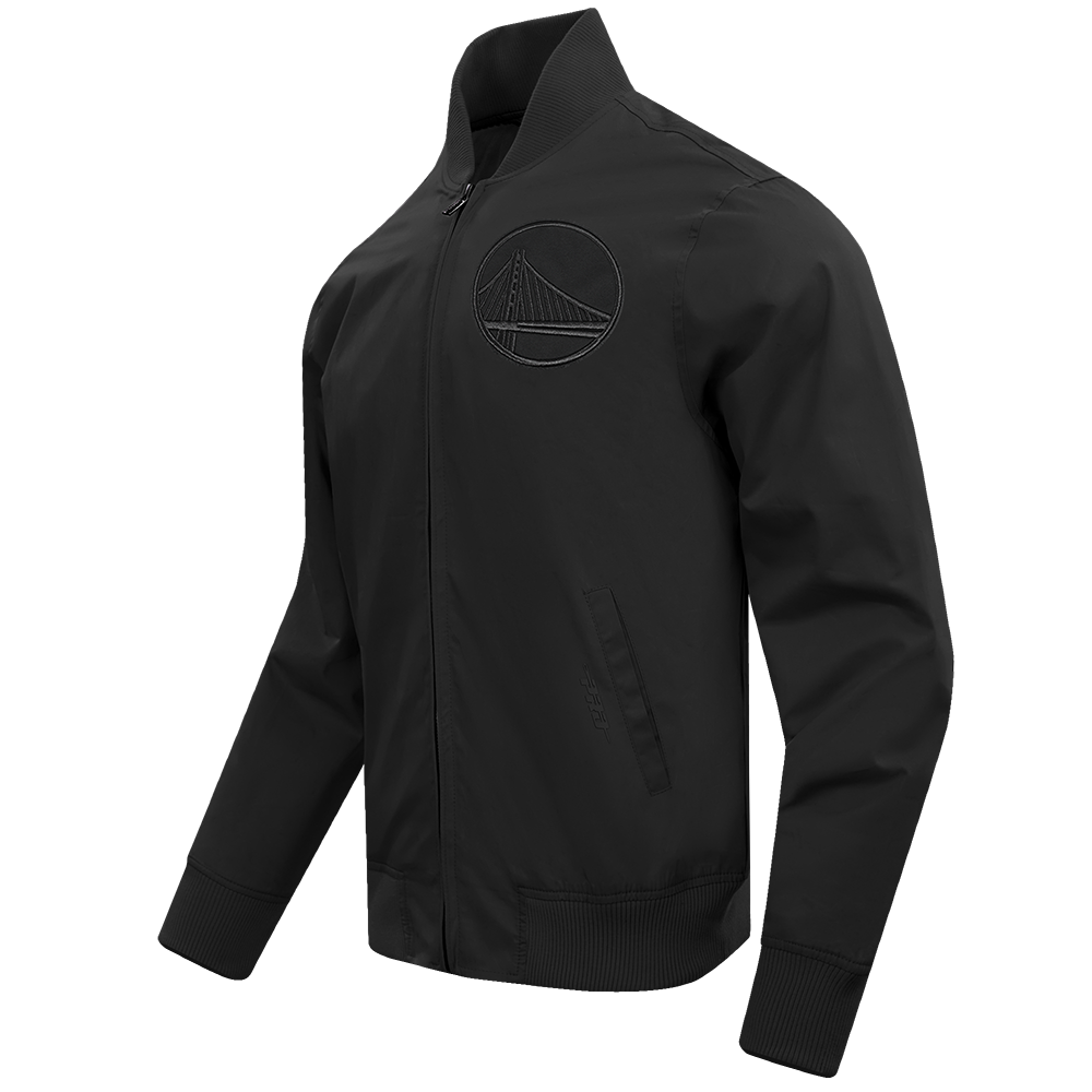 GOLDEN STATE WARRIORS NEUTRAL MEN'S TWILL JACKET (BLACK)