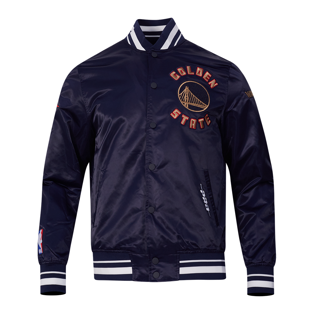 NBA GOLDEN STATE WARRIORS CITY EDITION 24-25 MEN'S RIB WOOL VARSITY (MIDNIGHT NAVY/WHITE)