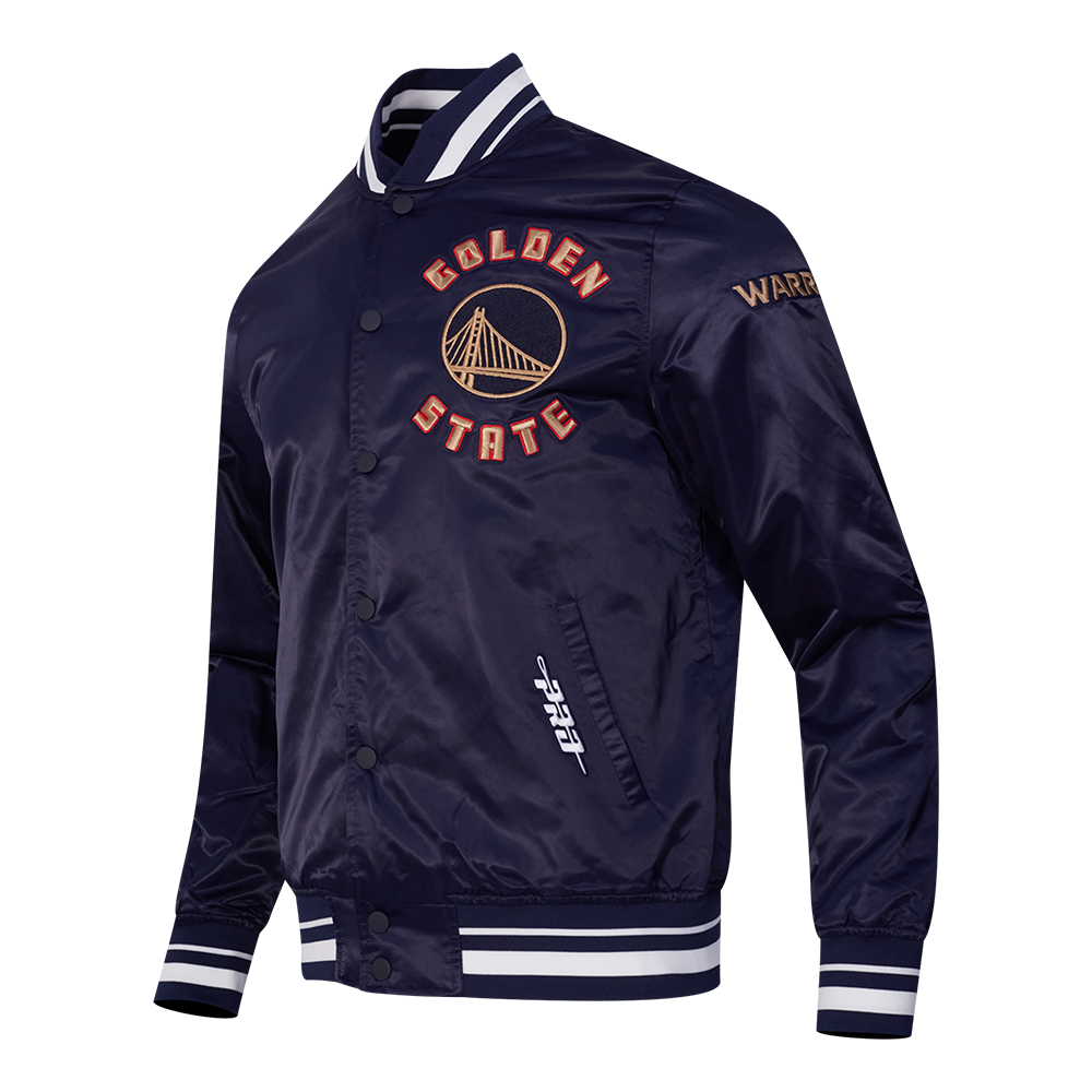 NBA GOLDEN STATE WARRIORS CITY EDITION 24-25 MEN'S RIB WOOL VARSITY (MIDNIGHT NAVY/WHITE)