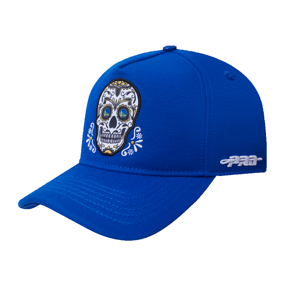 NBA GOLDEN STATE WARRIORS SUGAR SKULL WOOL BLEND PRO PINCH SNAPB (ROYAL BLUE)