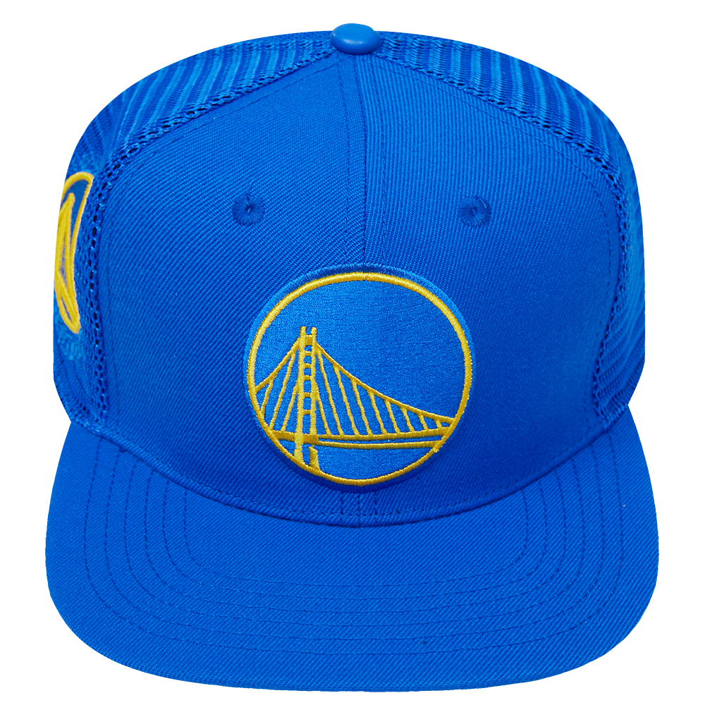 NBA GOLDEN STATE WARRIORS CLASSIC UNISEX MESH BACK TRUCKER HAT ROYAL Pro Standard