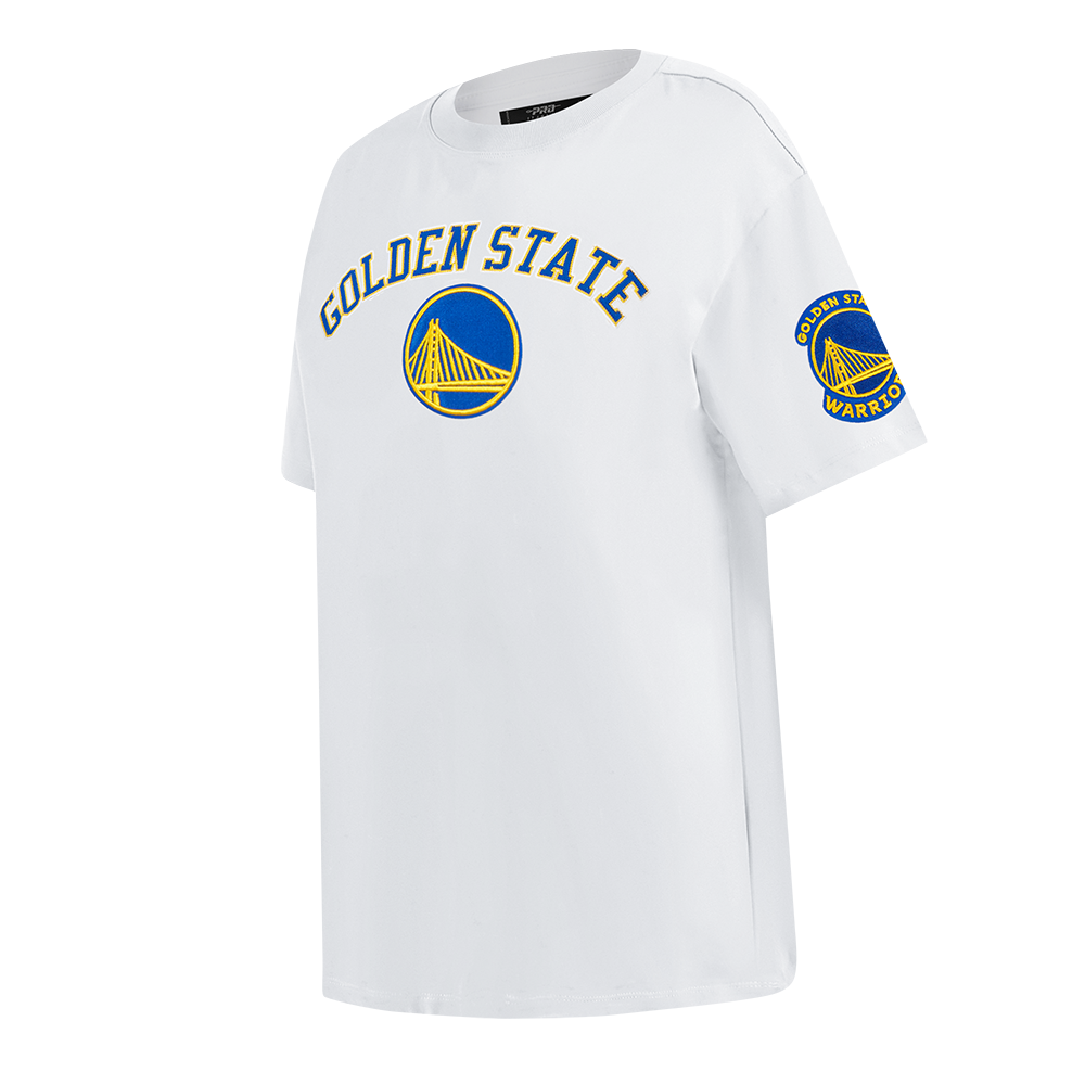 NBA GOLDEN STATE WARRIORS CLASSIC WIND WOMEN'S CTN BF TEE (WHITE)