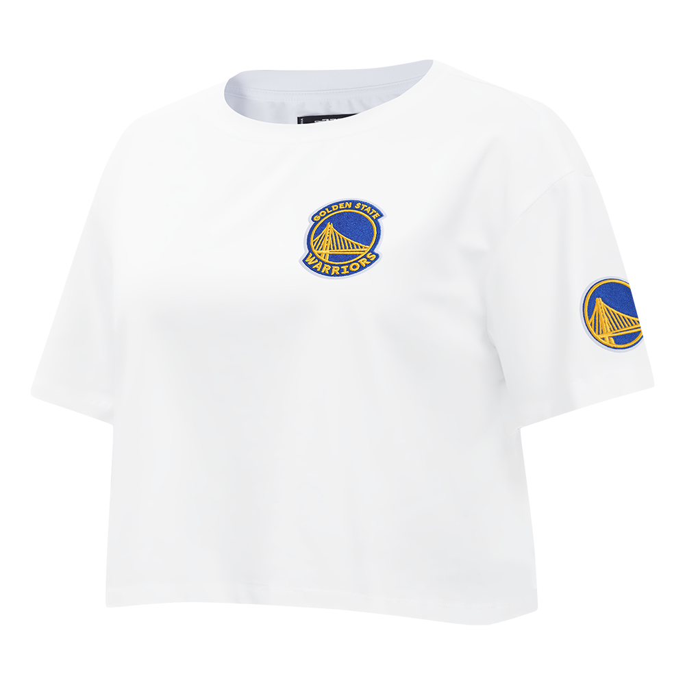 NBA GOLDEN STATE WARRIORS CLASSIC WOMEN'S SJ BOXY TEE (WHITE)