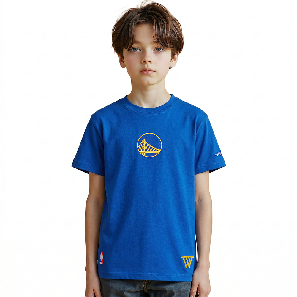 NBA GOLDEN STATE WARRIORS WINGSPAN BIG BOY'S DROP SHOULDER SS TEE (ROYAL BLUE)