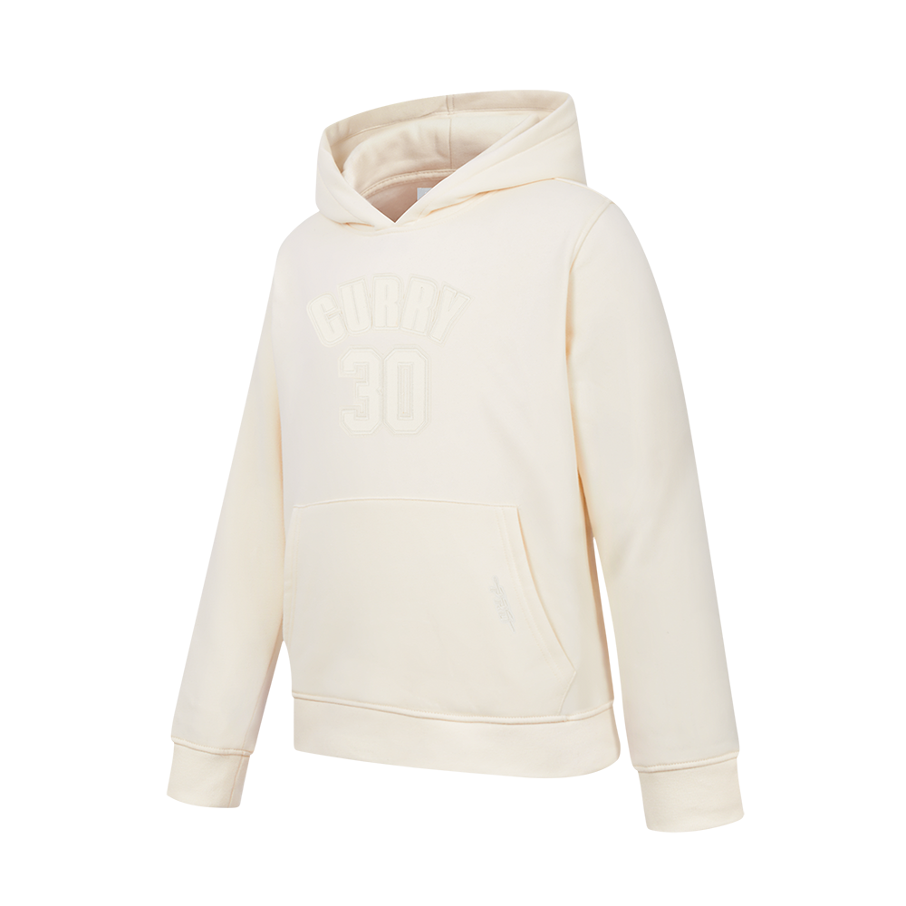 NBA GOLDEN STATE WARRIORS Stephen Curry #30 NEUTRAL PNN BIG BOY'S FLEECE PO HOODIE (EGGSHELL)