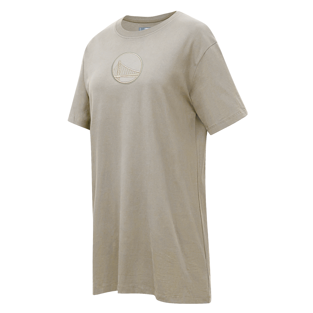 NBA GOLDEN STATE WARRIORS NEURAL WOMEN'S T-SHIRT DRESS (TAUPE)