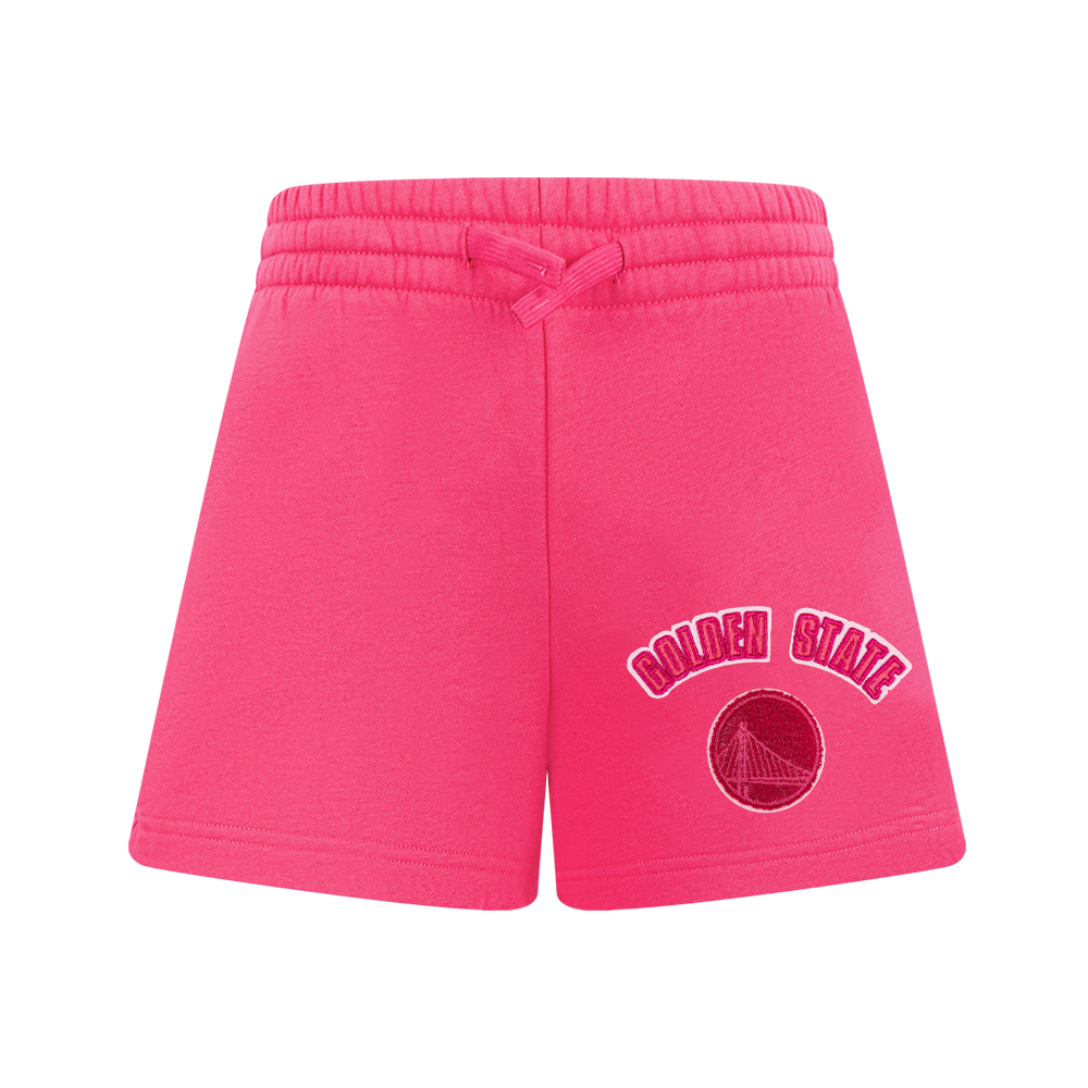 NBA GOLDEN STATE WARRIORS TRIPLE PINK BIG GIRLS FLC SHORT (BEETROOT PURPLE)