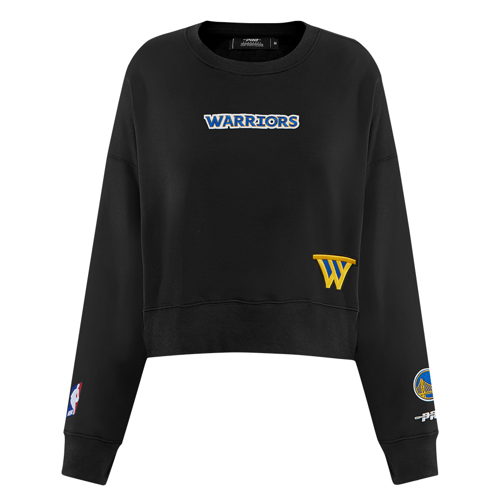 NBA GOLDEN STATE WARRIORS WINGSPAN WOMEN'S FLEECE CREWNECK (ROYAL BLUE)