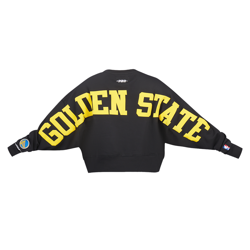 NBA GOLDEN STATE WARRIORS WINGSPAN WOMEN'S FLEECE CREWNECK (ROYAL BLUE)