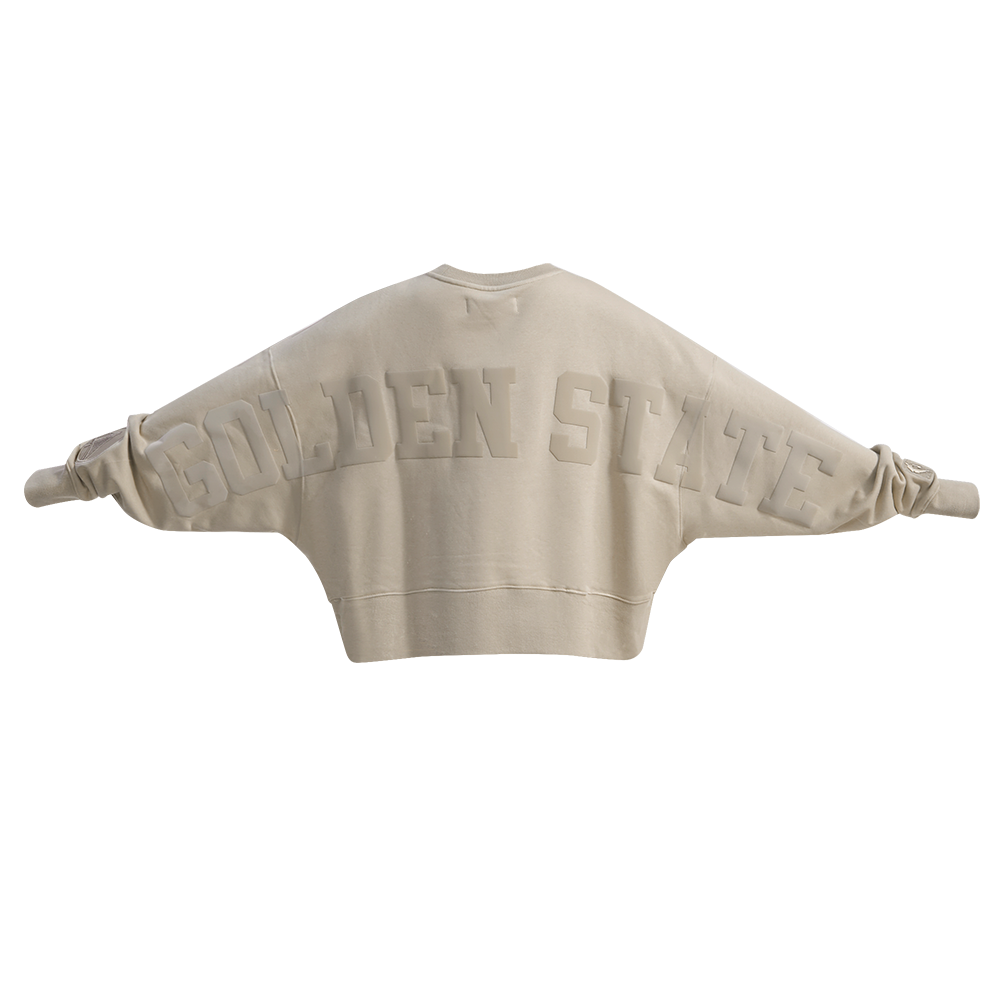 NBA GOLDEN STATE WARRIORS WINGSPAN WOMEN'S FLEECE CREWNECK (ROYAL BLUE)