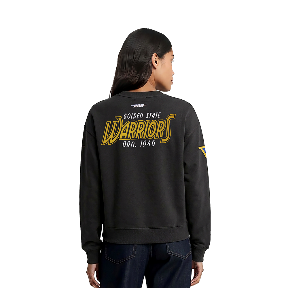 NBA GOLDEN STATE WARRIORS PARADISE WOMEN'S CREWNECK SWEATSHIRT (BLACK)