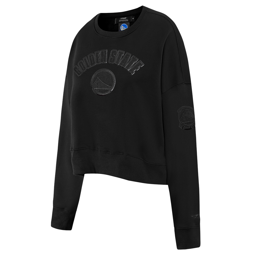 NBA GOLDEN STATE WARRIORS TRIPLE BLACK WOMEN'S FLC CREWNECK (TRIPLE BLACK WOMEN'S)