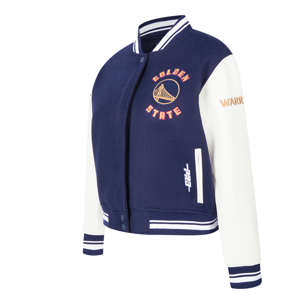 NBA GOLDEN STATE WARRIORS CITY EDITION 24-25 WOMEN'S RIB WOOL VARSITY (MIDNIGHT NAVY/WHITE)