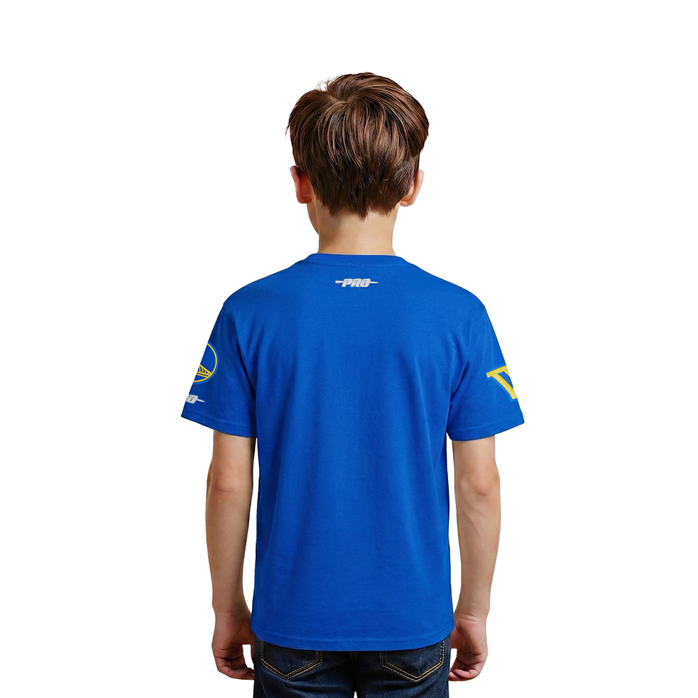 NBA GOLDEN STATE WARRIORS CLASSIC LITTLE BOYS SHORT SLEEVE TEE (ROYAL BLUE)