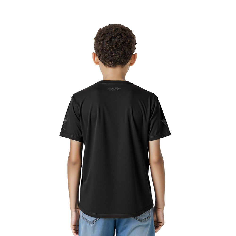NBA GOLDEN STATE WARRIORS TRIPLE BLACK LITTLE BOYS SHORT SLEEVE TEE (BLACK)