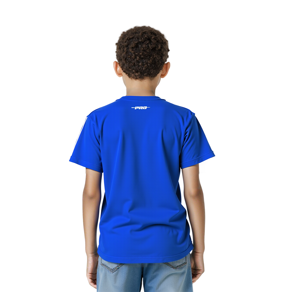 NBA GOLDEN STATE WARRIORS RETRO CLASSIC LITTLE BOYS SHORT SLEEVE TAPING TEE (ROYAL BLUE)