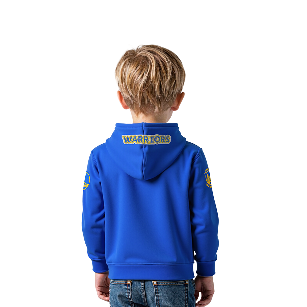 NBA GOLDEN STATE WARRIORS CLASSIC TODDLER BOYS FLEECE PULLOVER HOODIE (ROYAL BLUE)