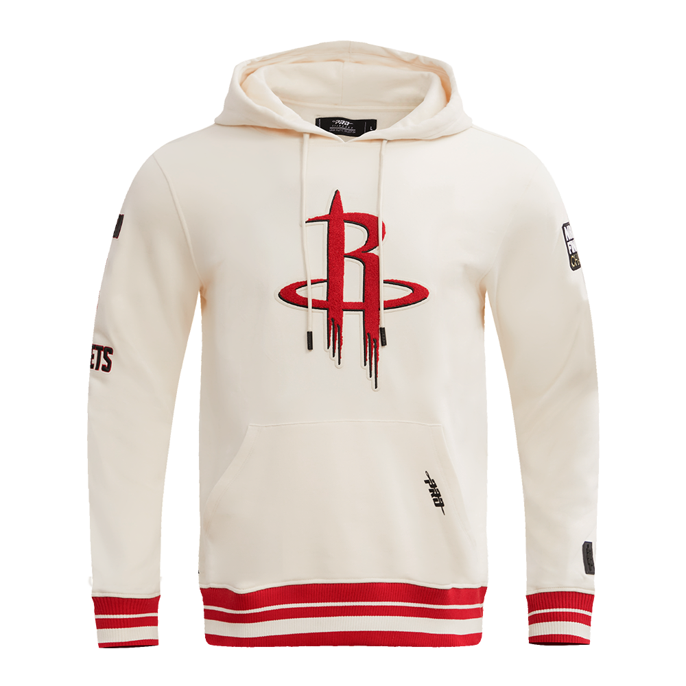 NBA HOUSTON ROCKETS RETRO CLASSIC MEN SS PO HOODIE EGGSHELL RED Pro Standard