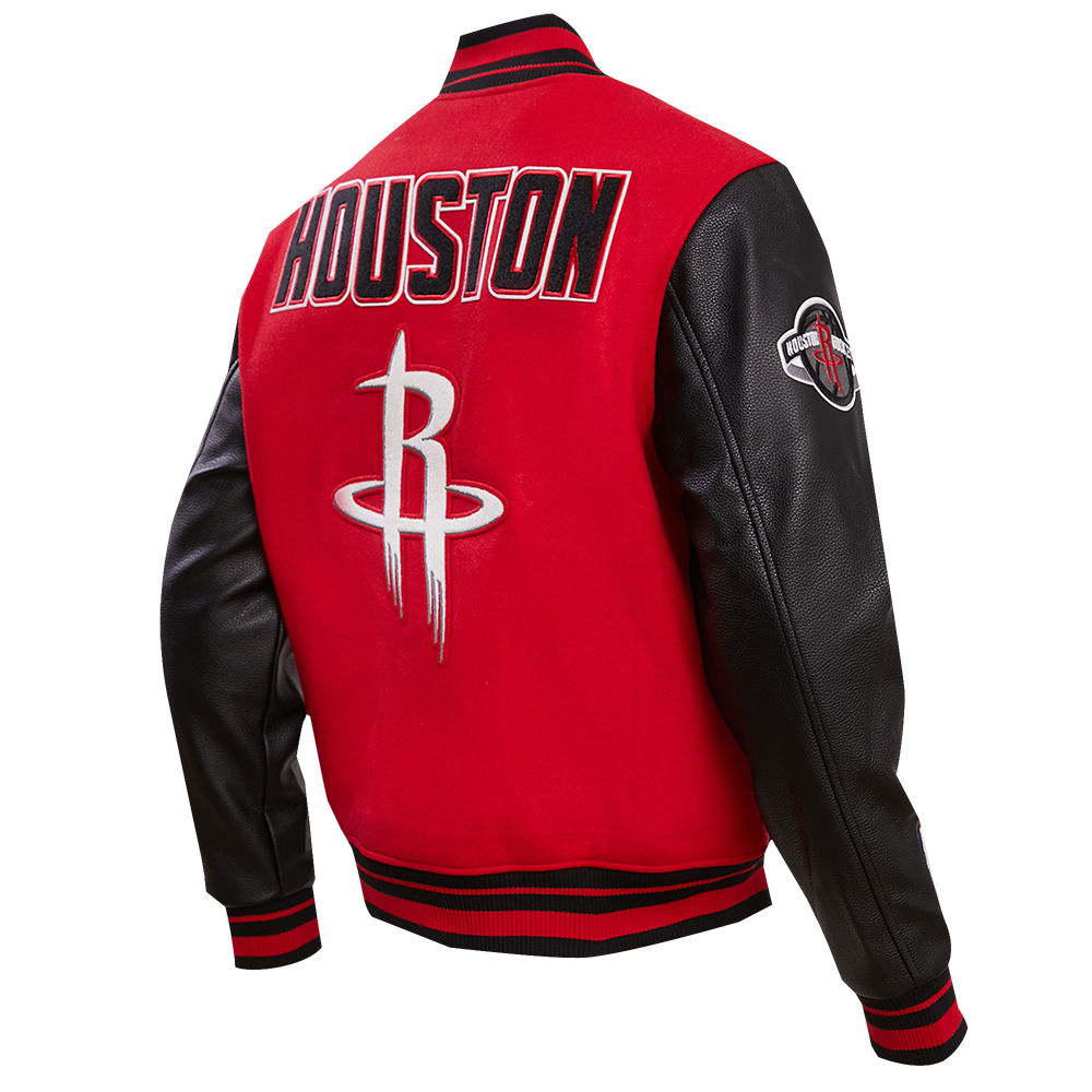 Maker of Jacket NBA Teams Jackets Houston Rockets White and Red Varsity