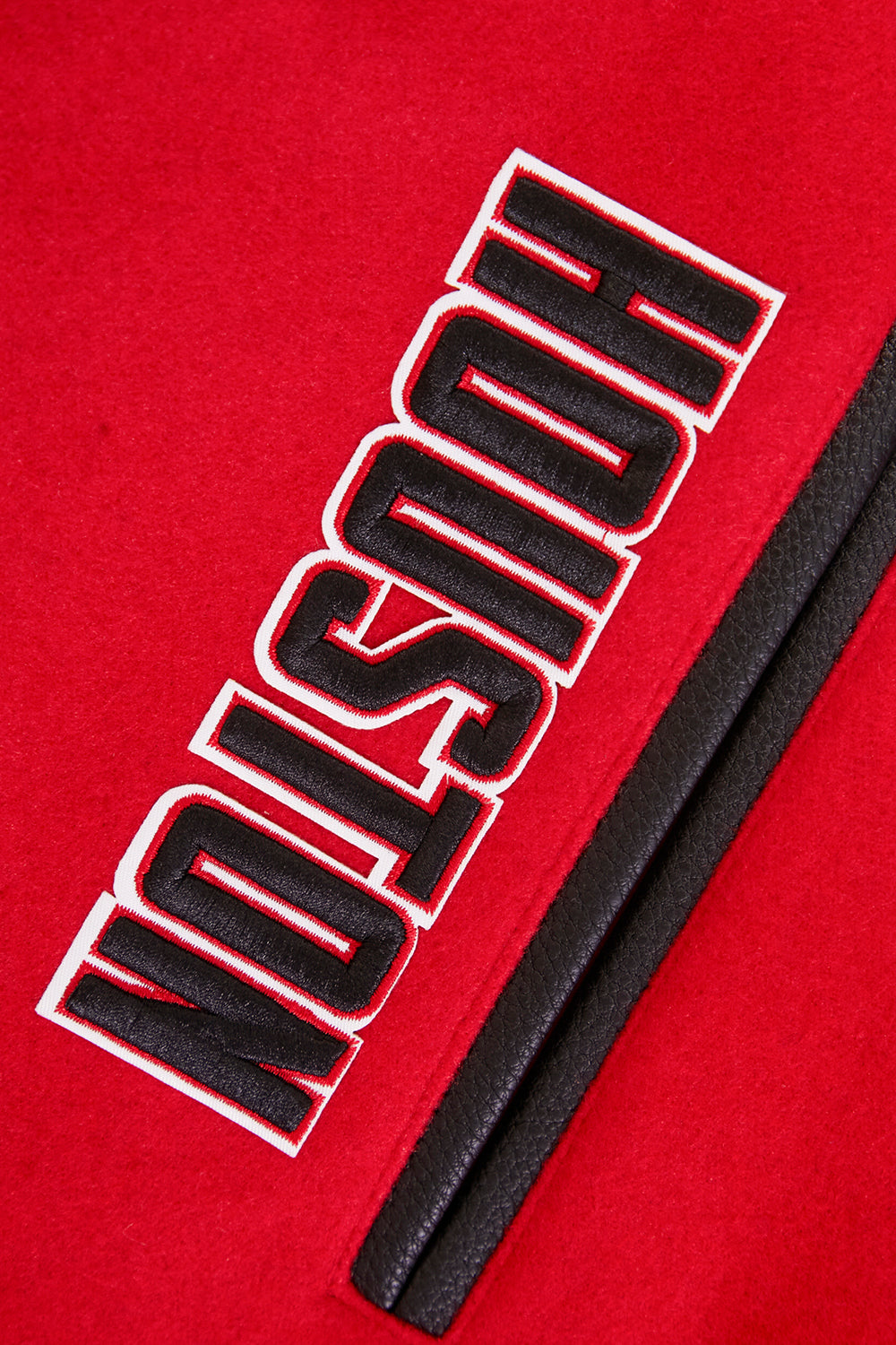Red and White NBA Houston Rockets Varsity Jacket with Hood - Jackets Masters