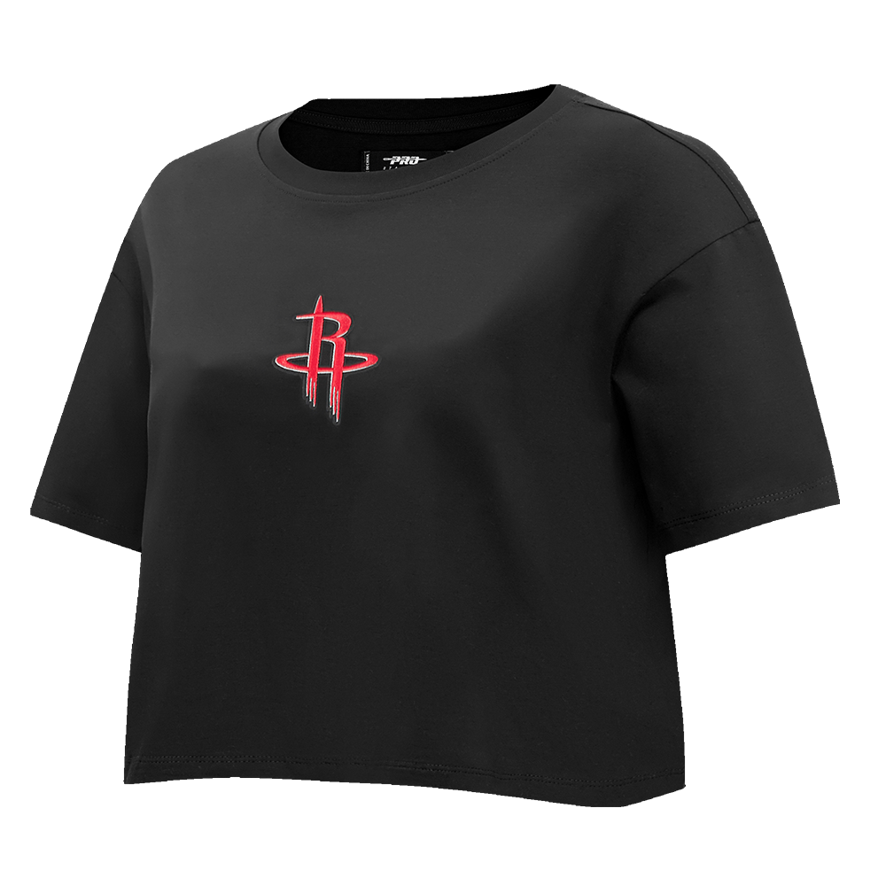 NBA HOUSTON ROCKETS WINGSPAN WOMEN'S SJ BOXY TEE (BLACK)