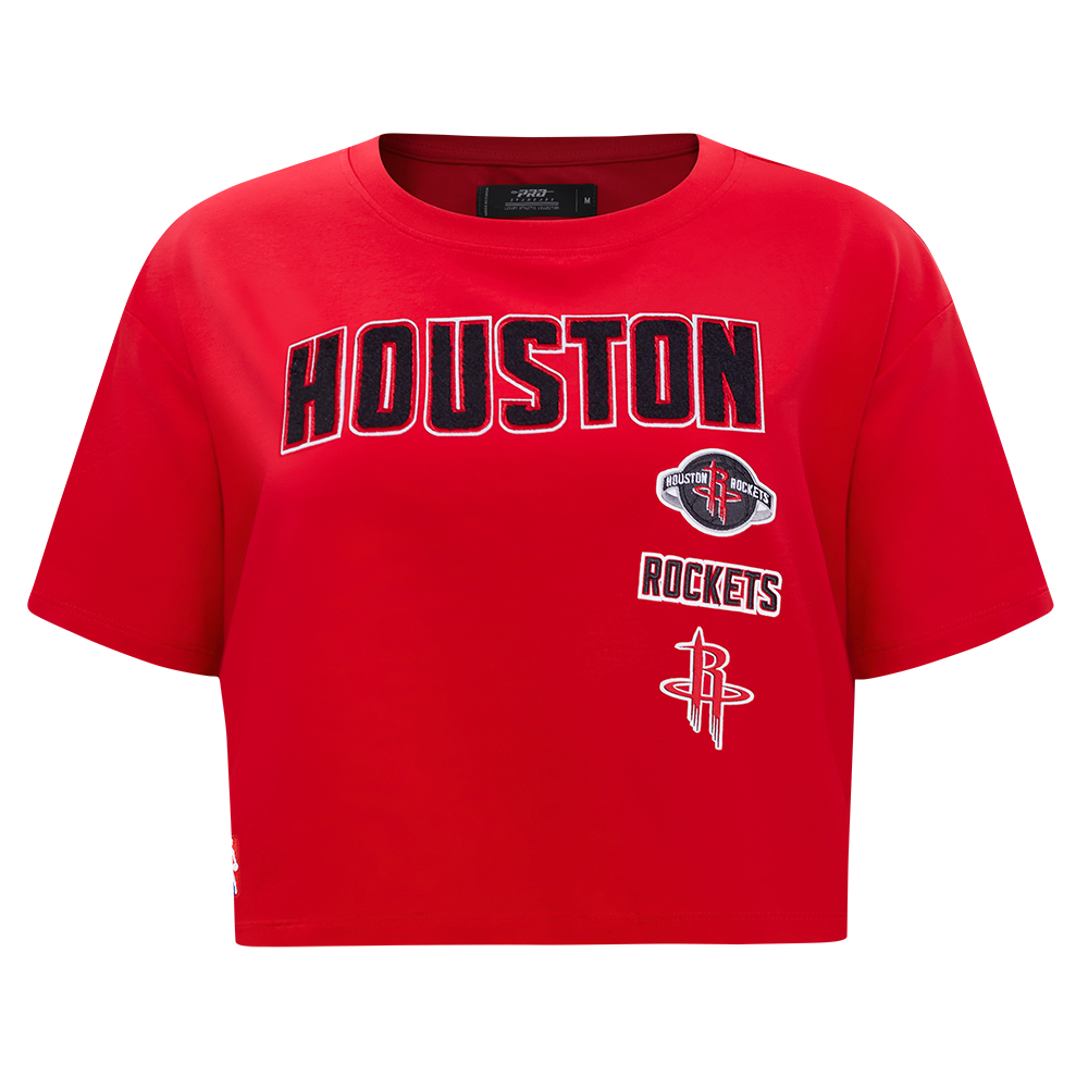 NBA HOUSTON ROCKETS RETRO CLASSIC WOMEN'S BOXY TEE (RED) – Pro Standard