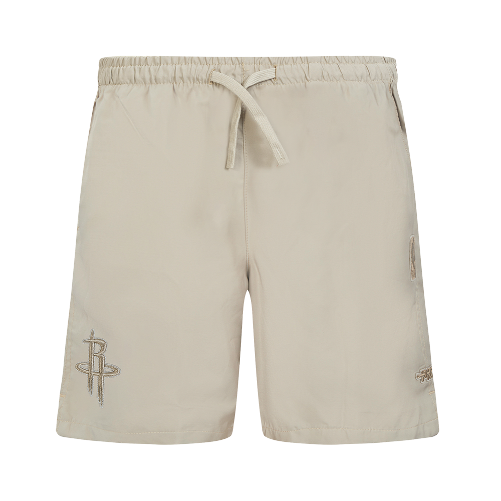 NBA HOUSTON ROCKETS NEUTRAL BIG BOYS WOVEN SHORT (TAUPE)