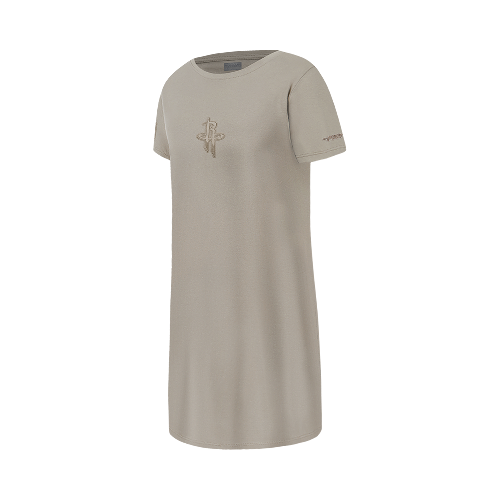 NBA HOUSTON ROCKETS NEUTRAL BIG GIRLS TEE DRESS (TAUPE)