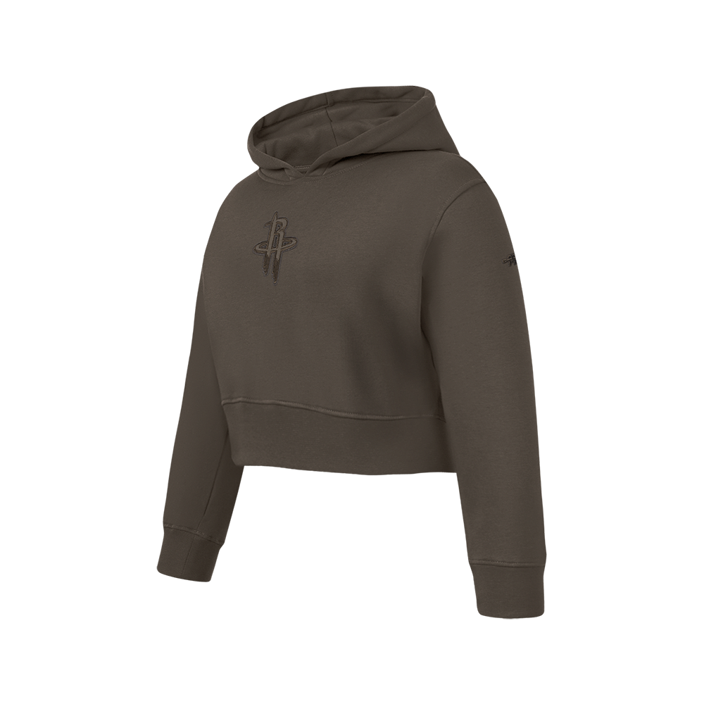 NBA HOUSTON ROCKETS NEUTRAL BIG GIRLS FLC PO HOODIE (DARK TAUPE)