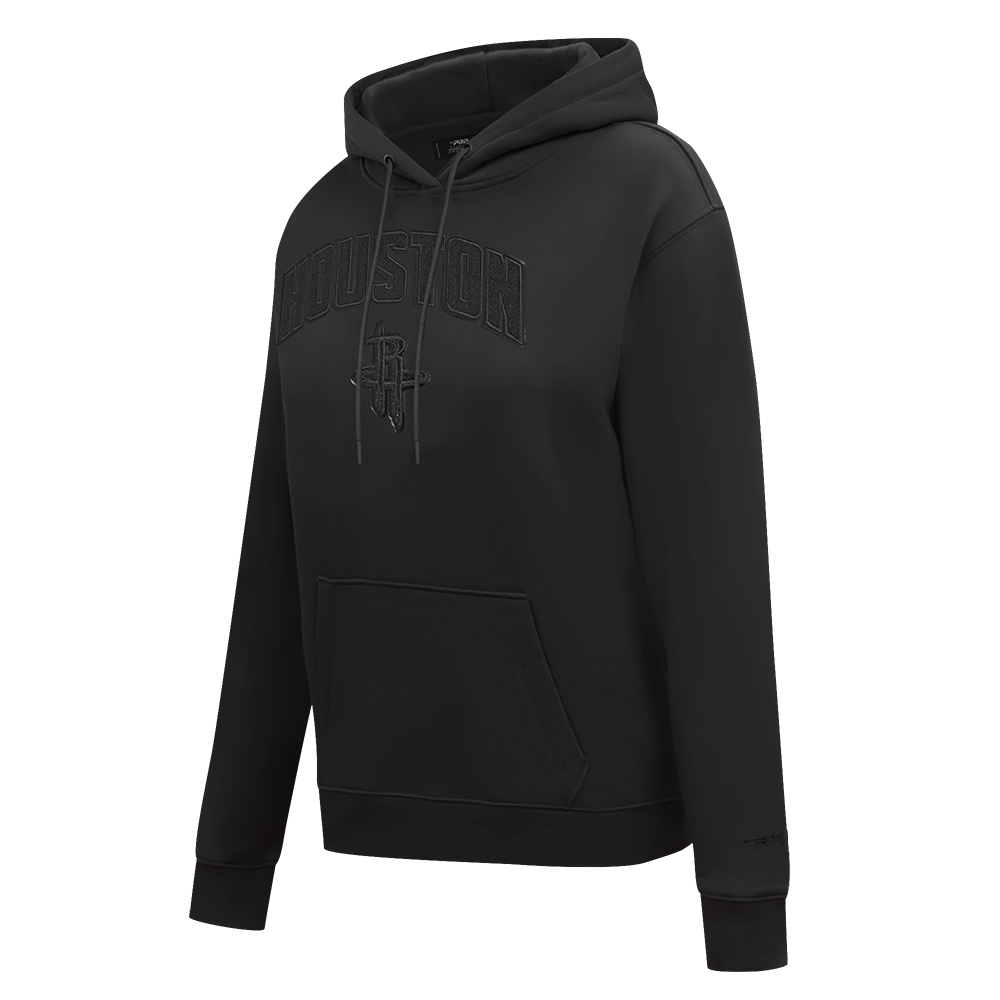NBA HOUSTON ROCKETS TRIPLE BLACK WOMEN'S FLC PO HOODIE (TRIPLE BLACK WOMEN'S)