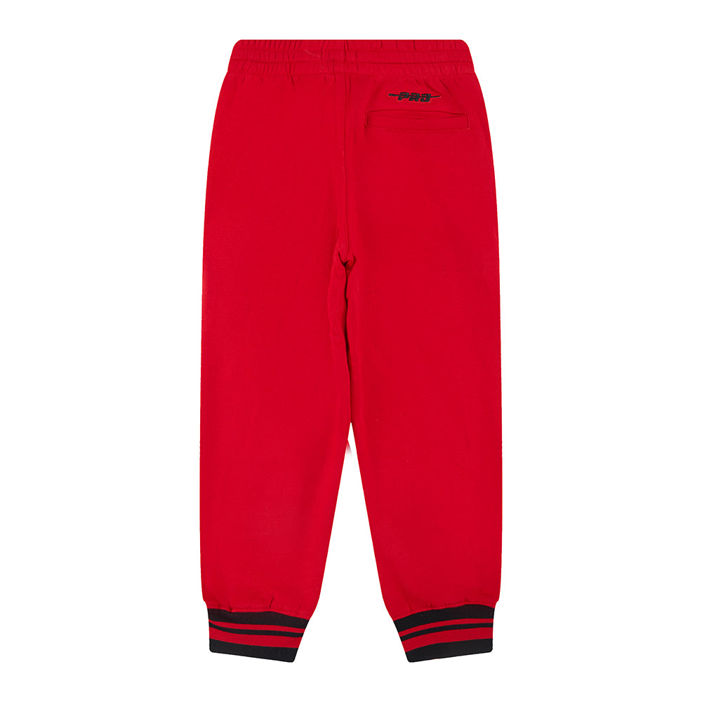 NBA HOUSTON ROCKETS RETRO CLASSIC LITTLE BOYS RIB FLC SWEATPANT (RED/BLACK)