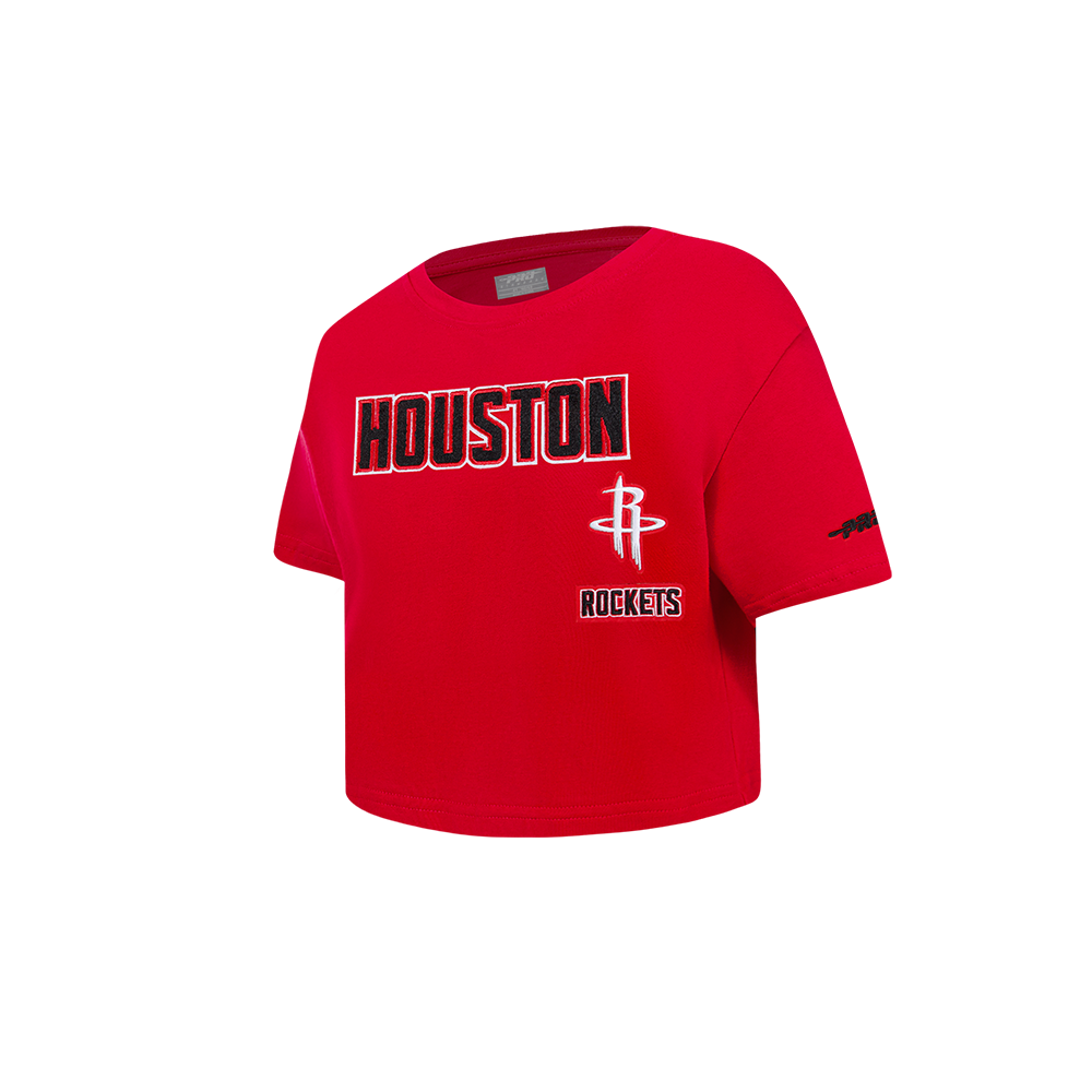 NBA HOUSTON ROCKETS RETRO CLASSIC TODDLER GIRLS SHORT SLEEVE BOXY TEE (RED)