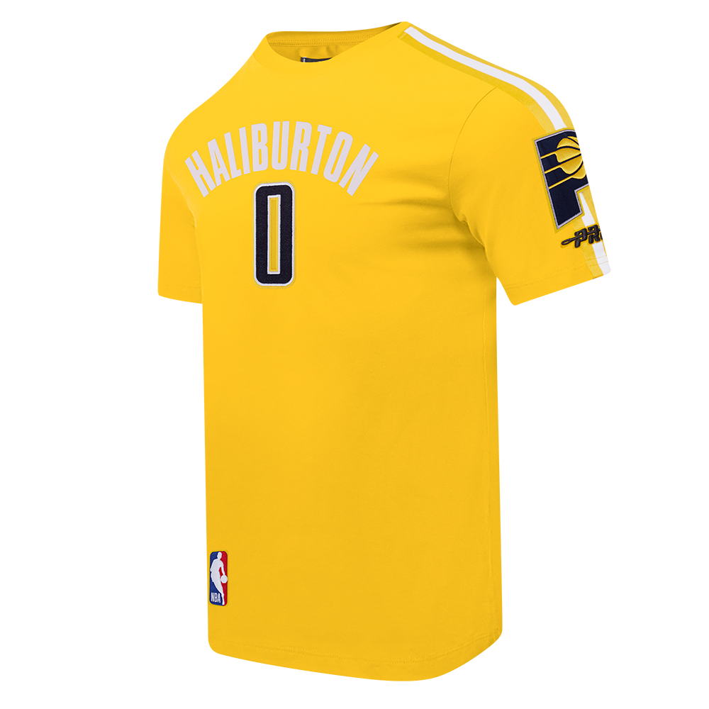 NBA INDIANA PACERS TYRESE HALIBURTON #0 CLASSIC PNN  MEN'S SJ TAPING (YELLOW)