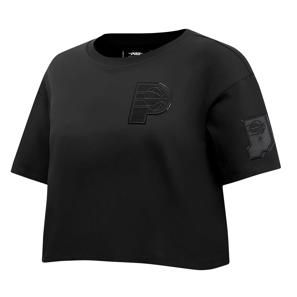 NBA INDIANA PACERS TRIPLE BLACK WOMEN'S SJ BOXY TEE (TRIPLE BLACK)