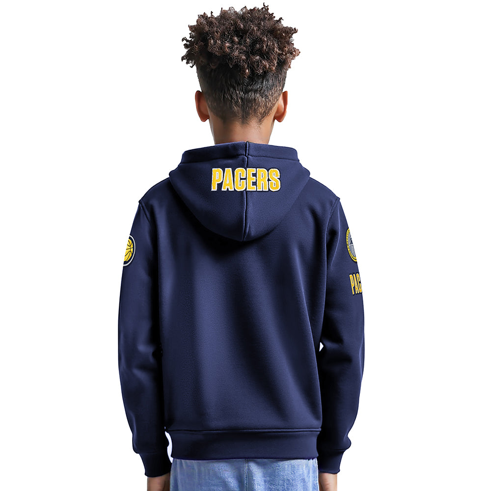 NBA INDIANA PACERS TYRESE HALIBURTON #0 CLASSIC PNN BIG BOY'S FLEECE PO (MIDNIGHT NAVY)