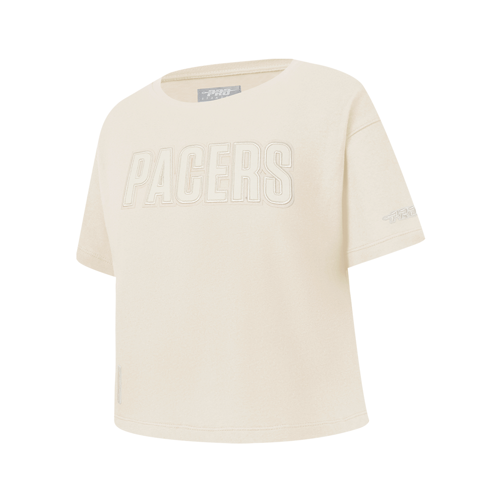 NBA INDIANA PACERS NEUTRAL BIG GIRLS SS BOXY TEE (EGGSHELL)