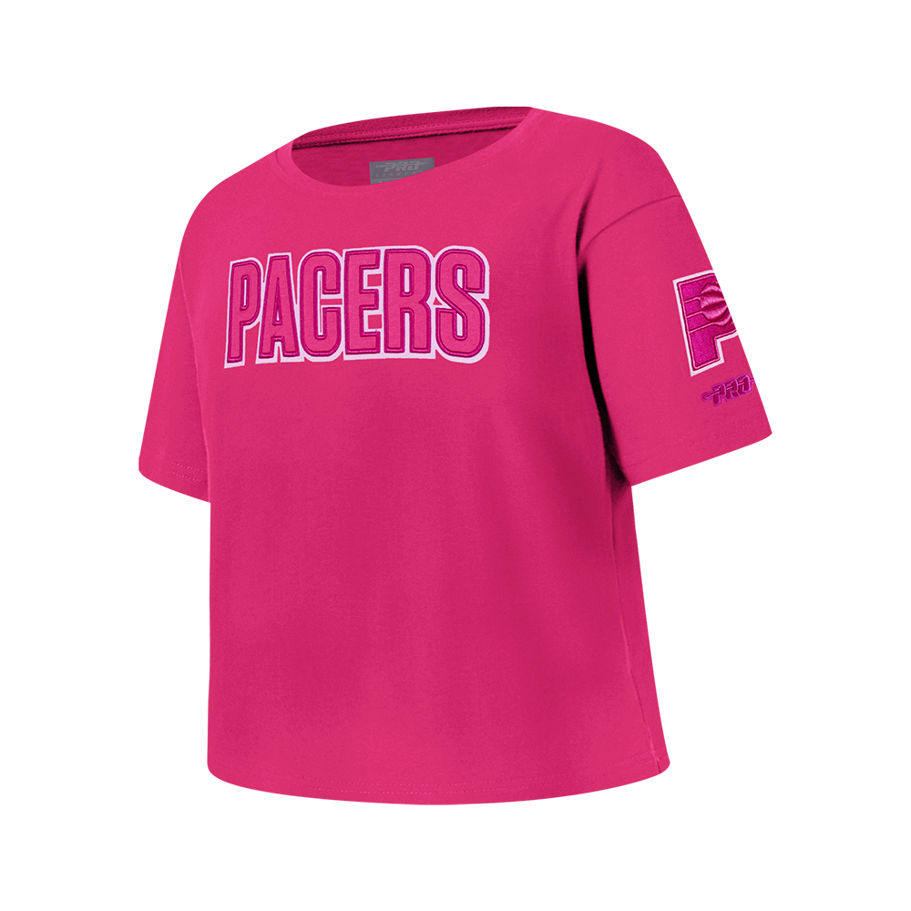 NBA INDIANA PACERS TRIPLE PINK BIG GIRLS SS BOXY TEE (BEETROOT PURPLE)