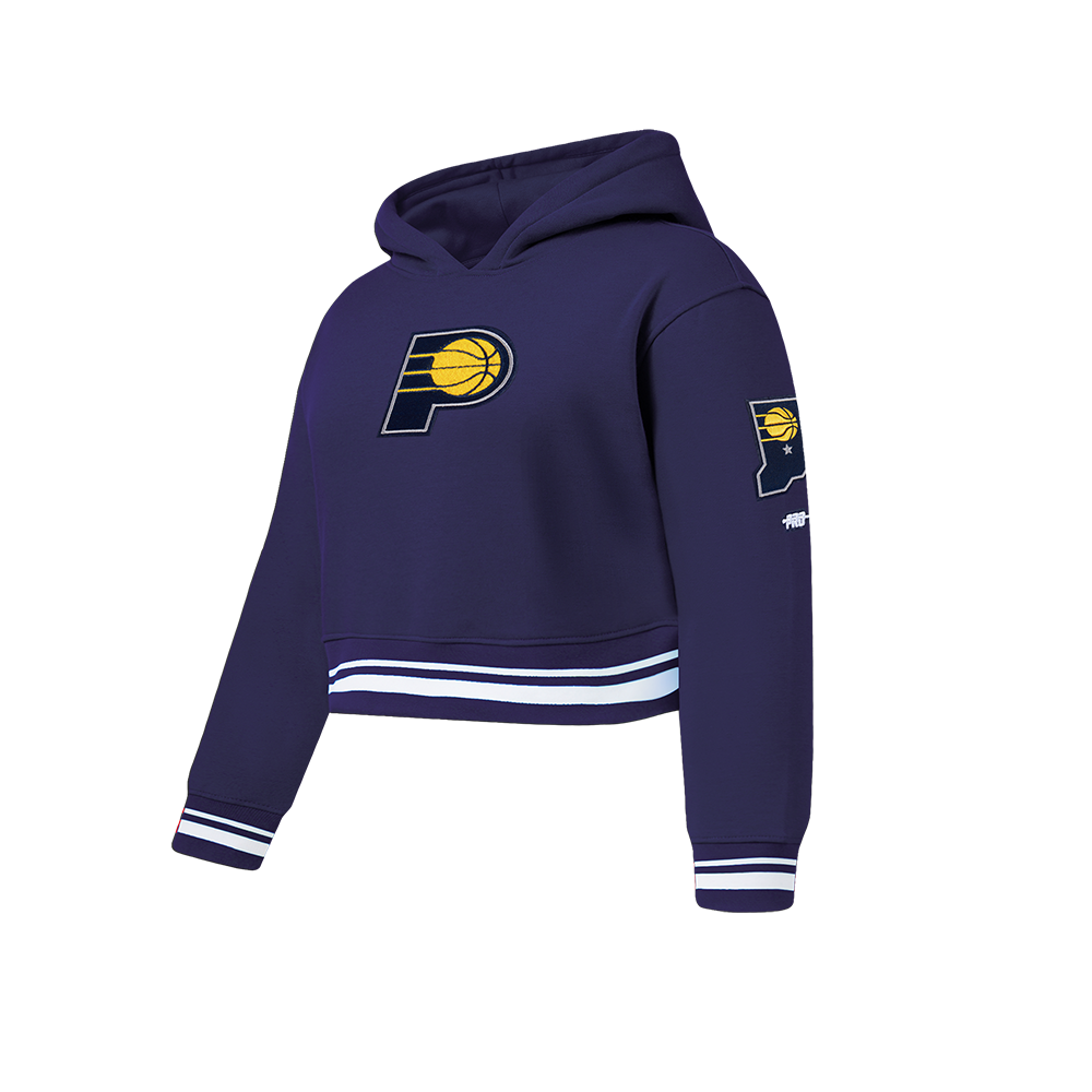 INDIANA PACERS RETRO CLASSIC BIG GIRL'S RIB FLC PO HOODIE (MIDNIGHT NAVY)