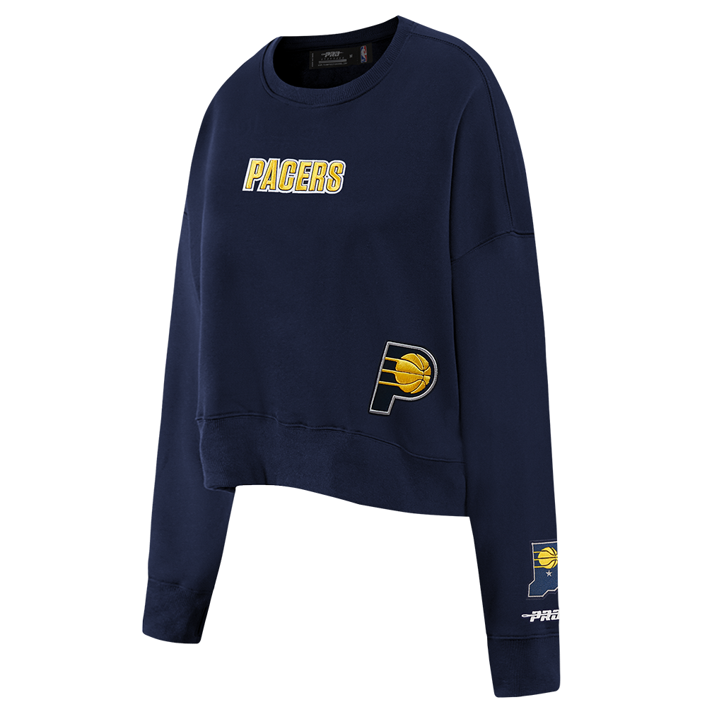 NBA INDIANA PACERS WINGSPAN WOMEN'S FLC CREWNECK (MIDNIGHT NAVY)