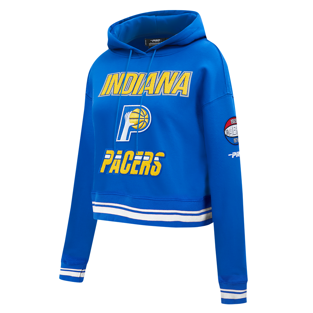 NBA INDIANA PACERS CITY EDITION 25-26 WOMEN'S RIB FLC CROPPED PO HOODIE (ROYAL BLUE)