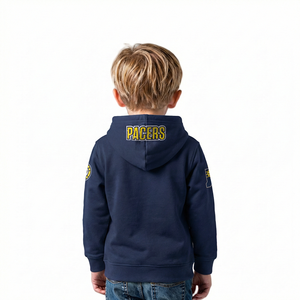 NBA INDIANA PACERS CLASSIC TODDLER BOYS FLEECE PULLOVER HOODIE (MIDNIGHT NAVY)