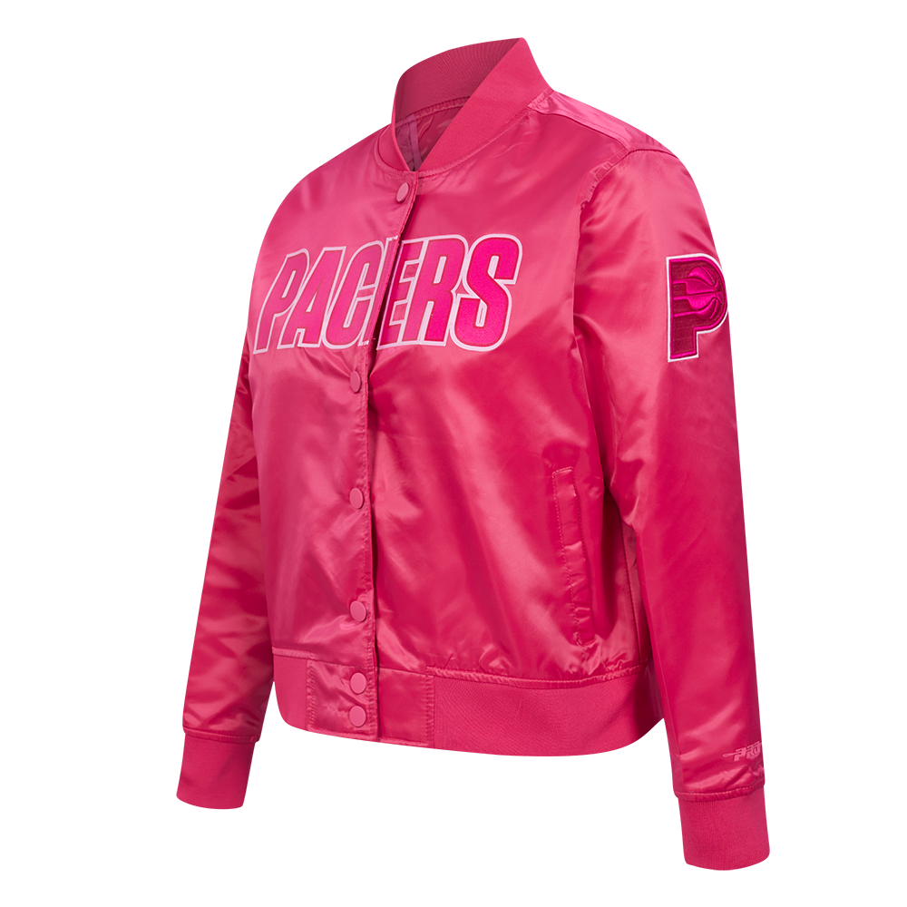 INDIANA PACERS TRIPLE PINK WOMEN'S SATIN JACKET (BEETROOT PURPLE)