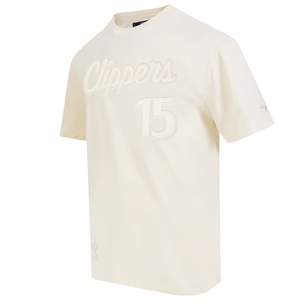NBA LOS ANGELES CLIPPERS DREW EUBANKS #15 NEUTRAL PNN MEN'S CJ DROP SHOULDER TEE (EGGSHELL)