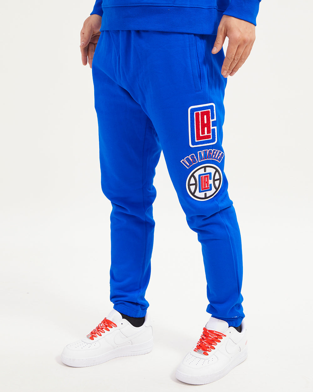 LA Clippers Pro Standard Chenille Jogger Pants - Royal